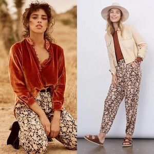 NEW Anthropologie Diandra Floral Joggers